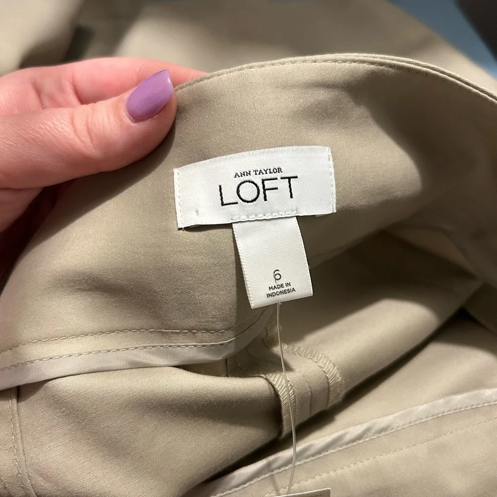 NEW Ann Taylor LOFT Tan Mini Skirt Size 6 - Picture 5 of 6